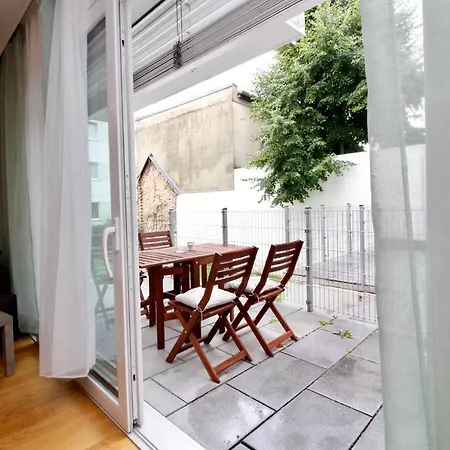 Spacious Terrace In Modern Building Apartment